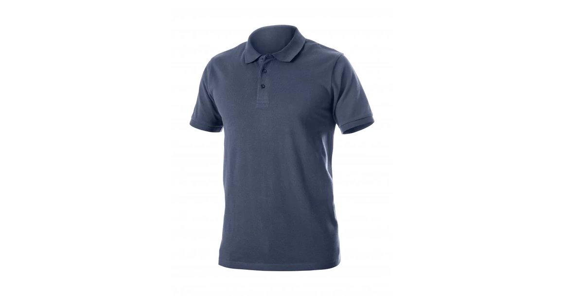 Kép 1/4 - Munkaruha Högert TOBIAS Pamut galléros póló, sötétkék, L