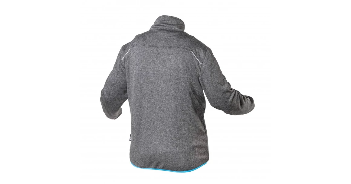 Kép 2/6 - Munkaruha Högert NISTER Munkavédelmi pulóver, szürke melange/kék 2XL (56)