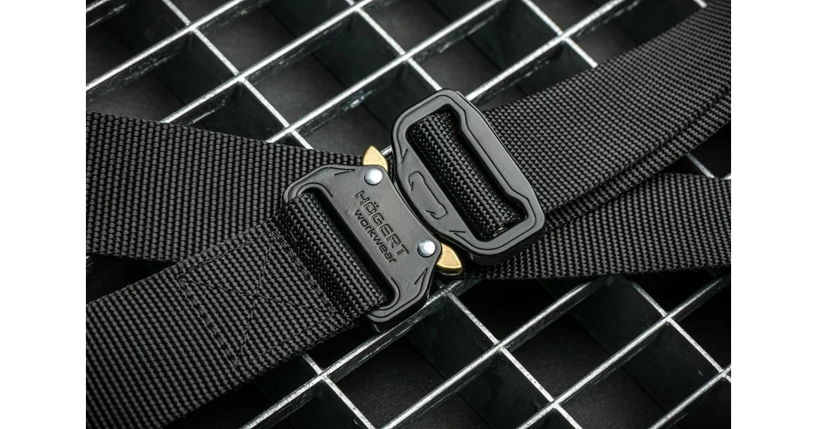 Kép 2/3 - Munkaruha Högert TAKTISCH öv műanyag csattal, univerzális, fekete, 130 cm