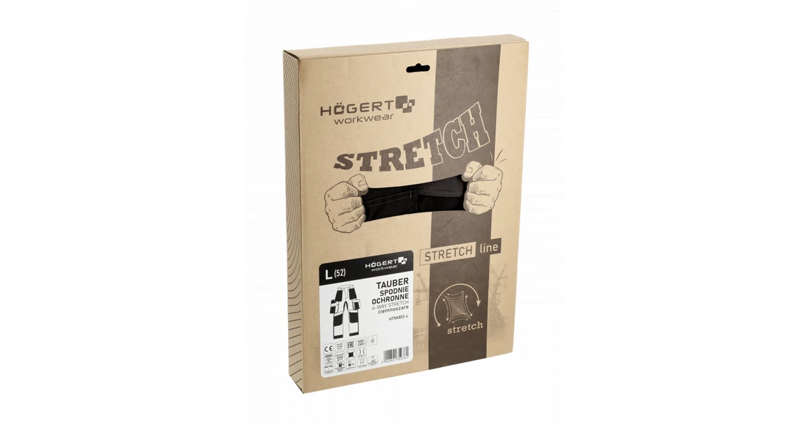 Kép 9/11 - Munkaruha Högert TAUBER Munkavédelmi nadrág, 4 irányban nyújtható  2XL