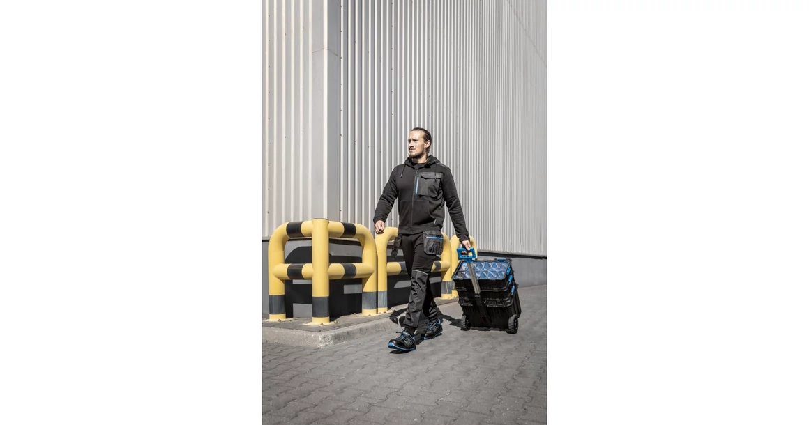 Kép 4/5 - Munkaruha Högert THEO Munkavédelmi pulóver kapucnival, fekete 2XL (56)