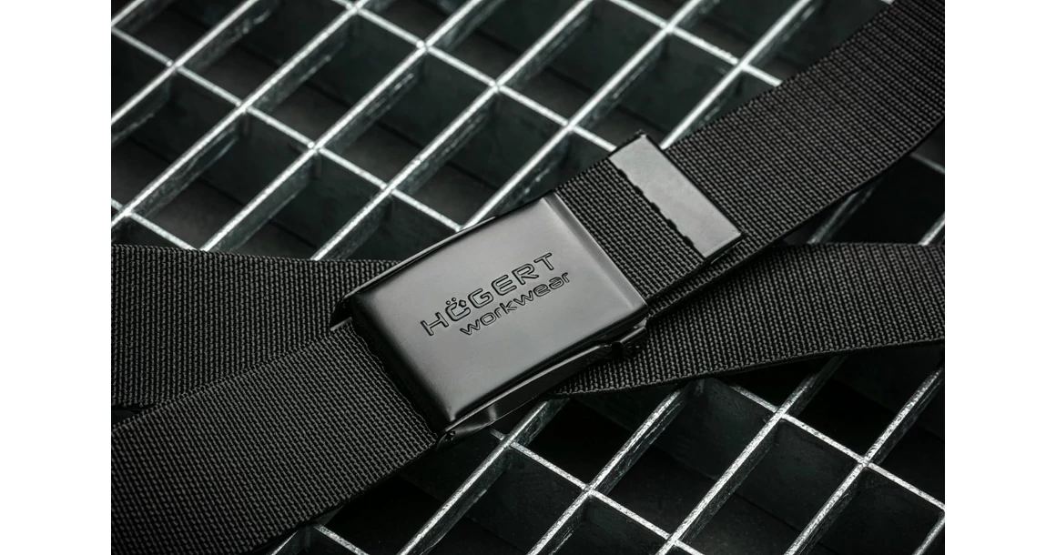 Kép 2/4 - Munkaruha Högert WESEL öv műanyag csattal, univerzális, fekete, 130 cm