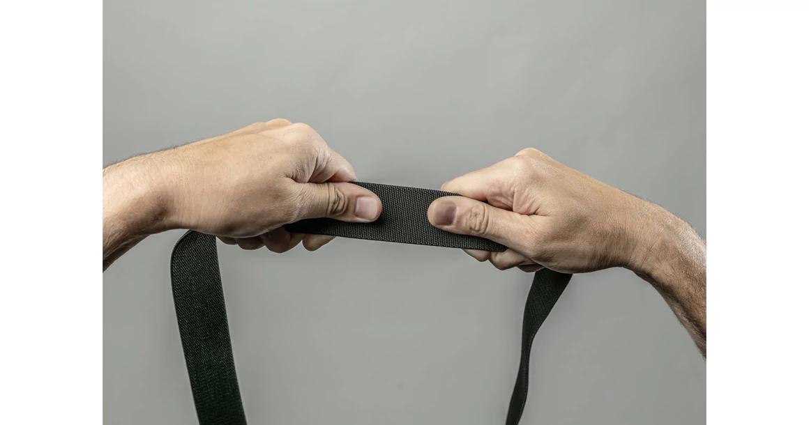 Kép 3/4 - Munkaruha Högert WESEL öv műanyag csattal, univerzális, fekete, 130 cm