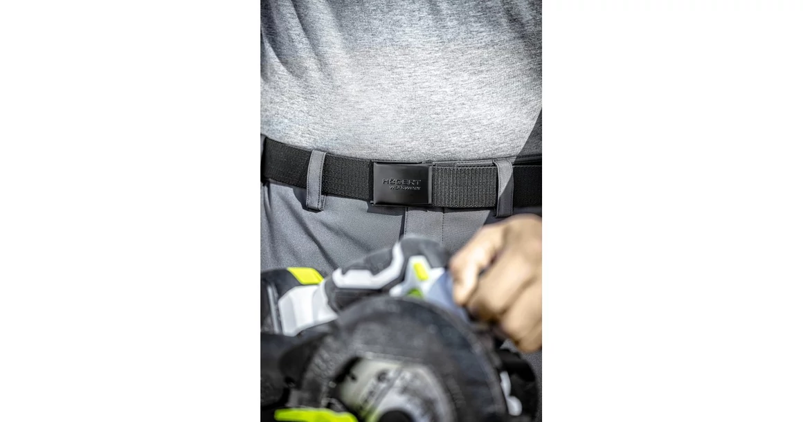 Kép 4/4 - Munkaruha Högert WESEL öv műanyag csattal, univerzális, fekete, 130 cm