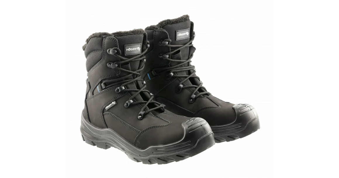 Kép 1/4 - Munkaruha Högert JORG Munkavédelmi bélelt bakancs S3 SR, fekete 40