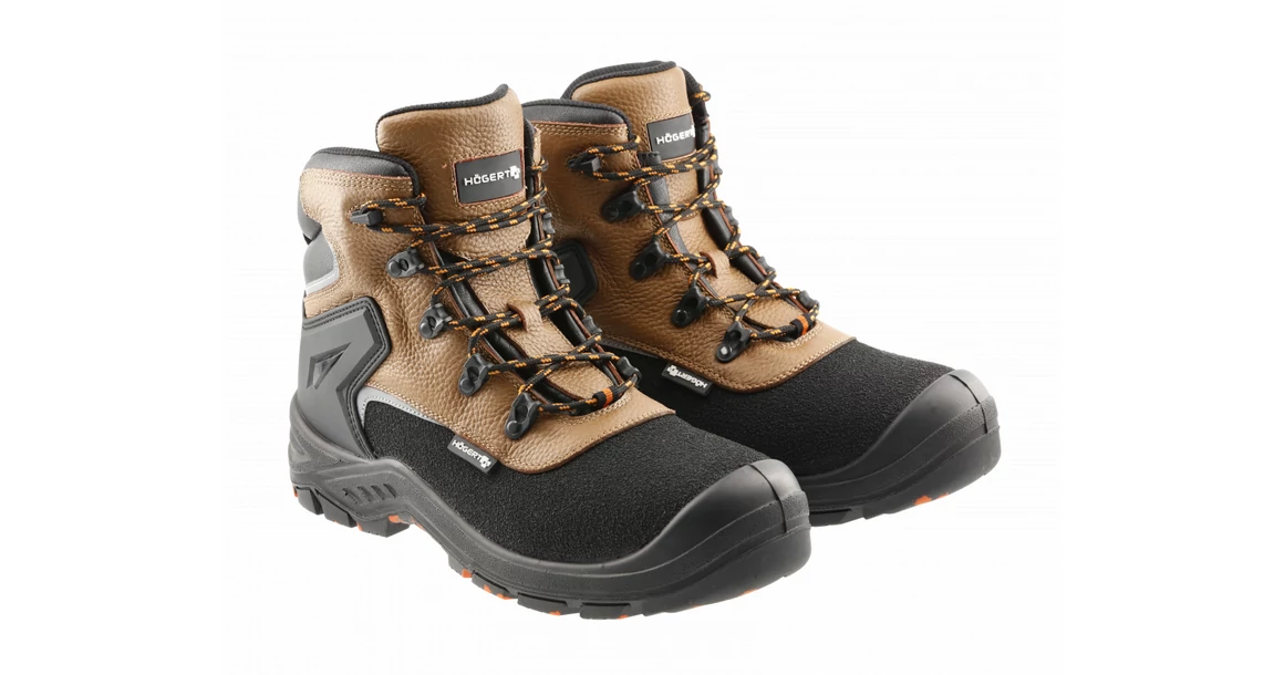 Kép 1/5 - Munkaruha Högert MEPPEN Munkavédelmi bakancs ADVANCED S3 SR bézs/fekete 40
