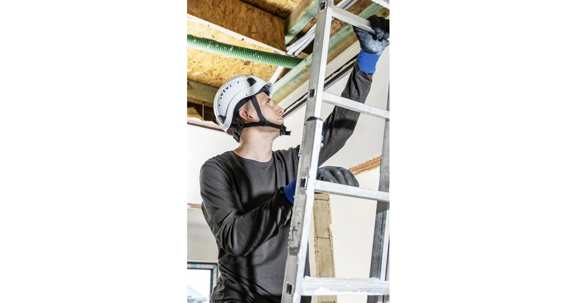 Kép 6/6 - Munkaruha Högert DIEMEL védősisak, magassági, fehér