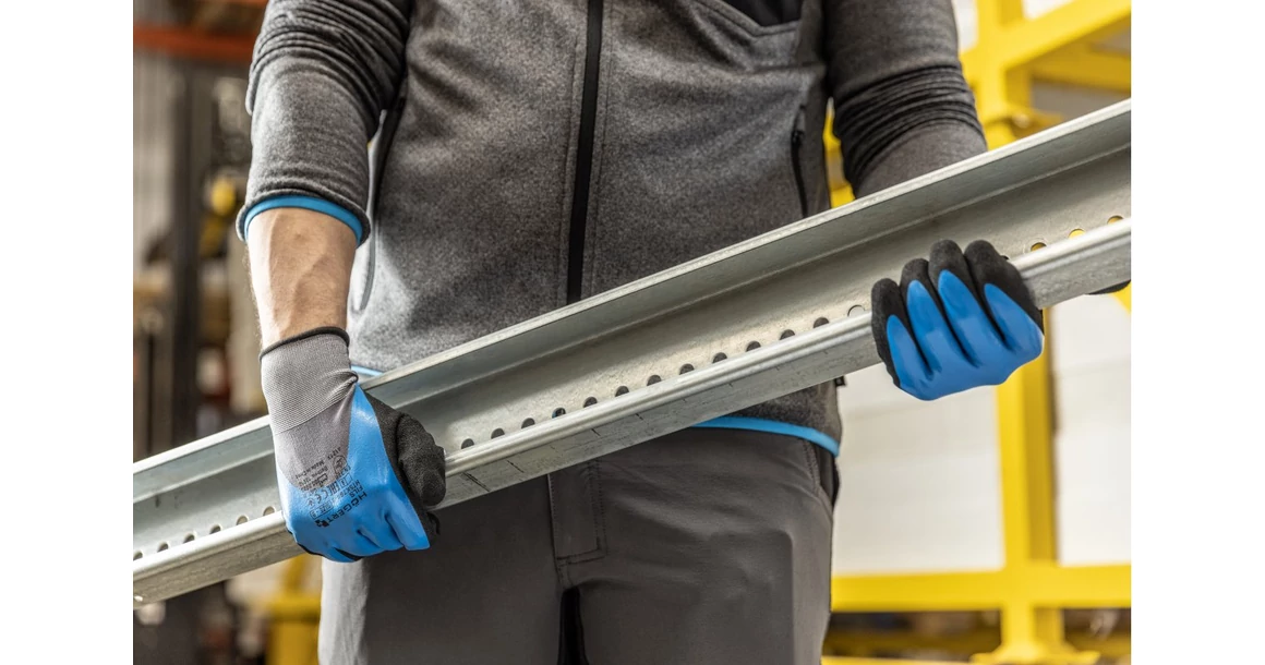 Kép 2/3 - Munkaruha Högert BROLL Munkavédelmi kesztyű rezgéscsillapító poliuretánnal bevonva, fekete 10