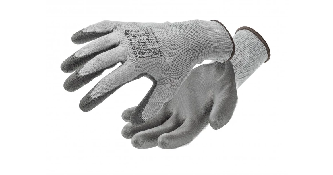 Kép 1/2 - Munkaruha Högert HUNTE Munkavédelmi kesztyű szürke/ 1 pár / csomag 10