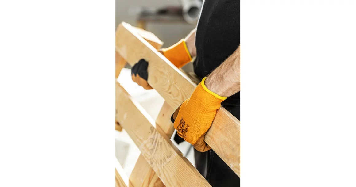 Kép 2/5 - Munkaruha Högert LYCK Munkavédelmi kesztyű, sárga 10