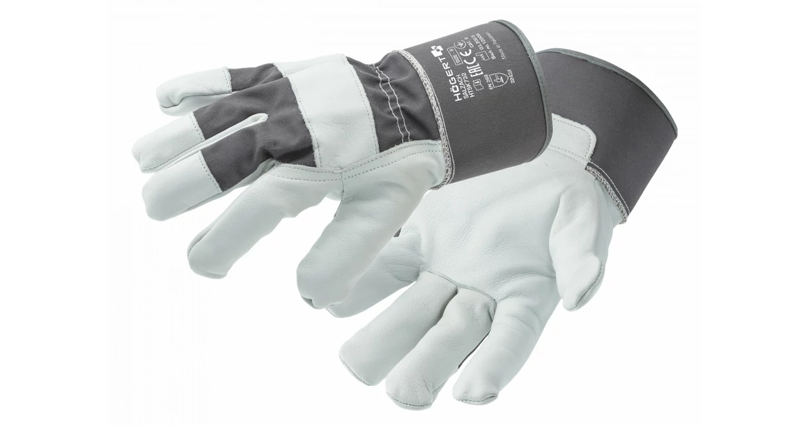 Kép 1/3 - Munkaruha Högert SALZACH Munkavédelmi kesztyű, Kanadai, kecskebőr, grafit 10