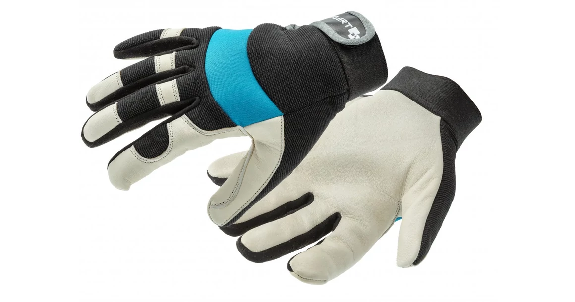 Kép 1/2 - Munkaruha Högert STOR Munkavédelmi kesztyű fekete/kék 10