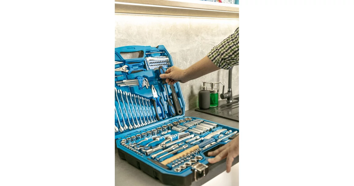 Kép 3/4 - Szerszám Högert Szerszámkészlet, 131db-os, tárolóban