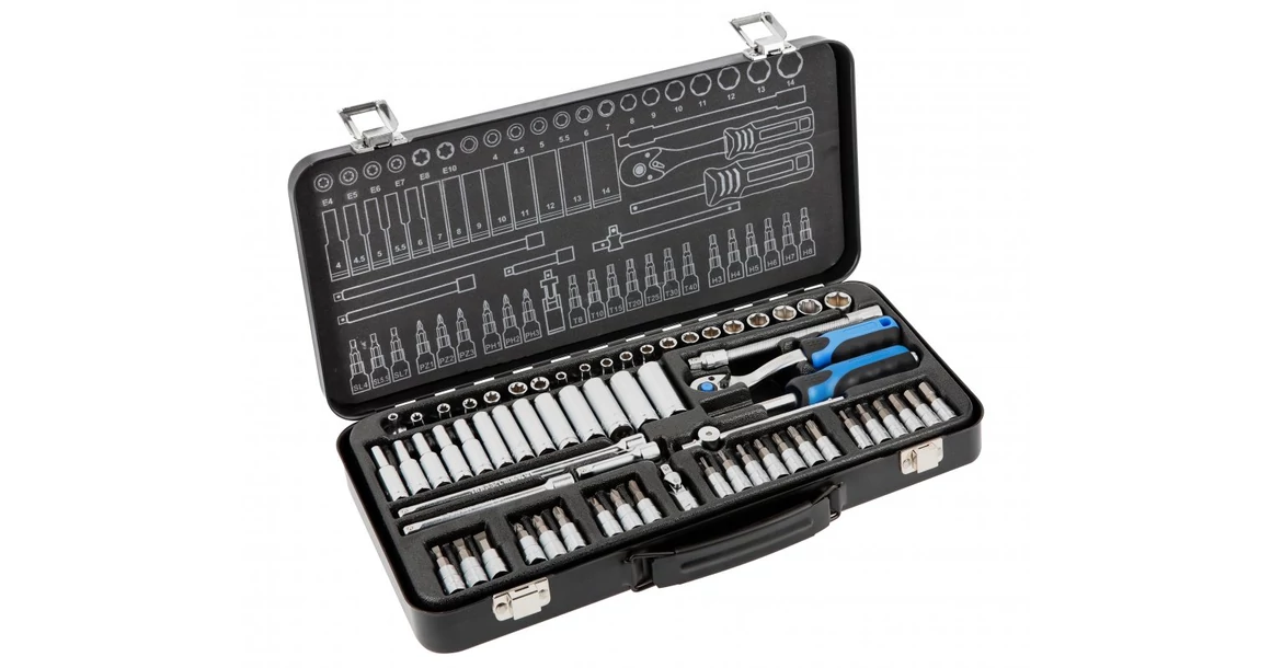 Kép 2/4 - Szerszám Högert Szerszámkészlet,  63db-os, tárolóban