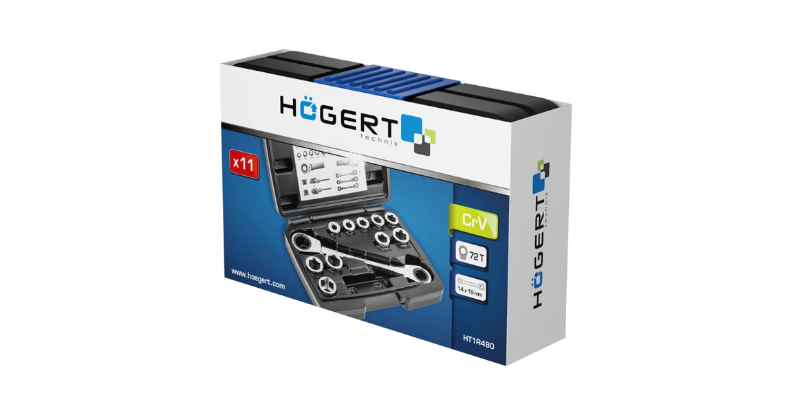 Kép 3/3 - Szerszám Högert Szerszámkészlet,  11db-os, tárolóban