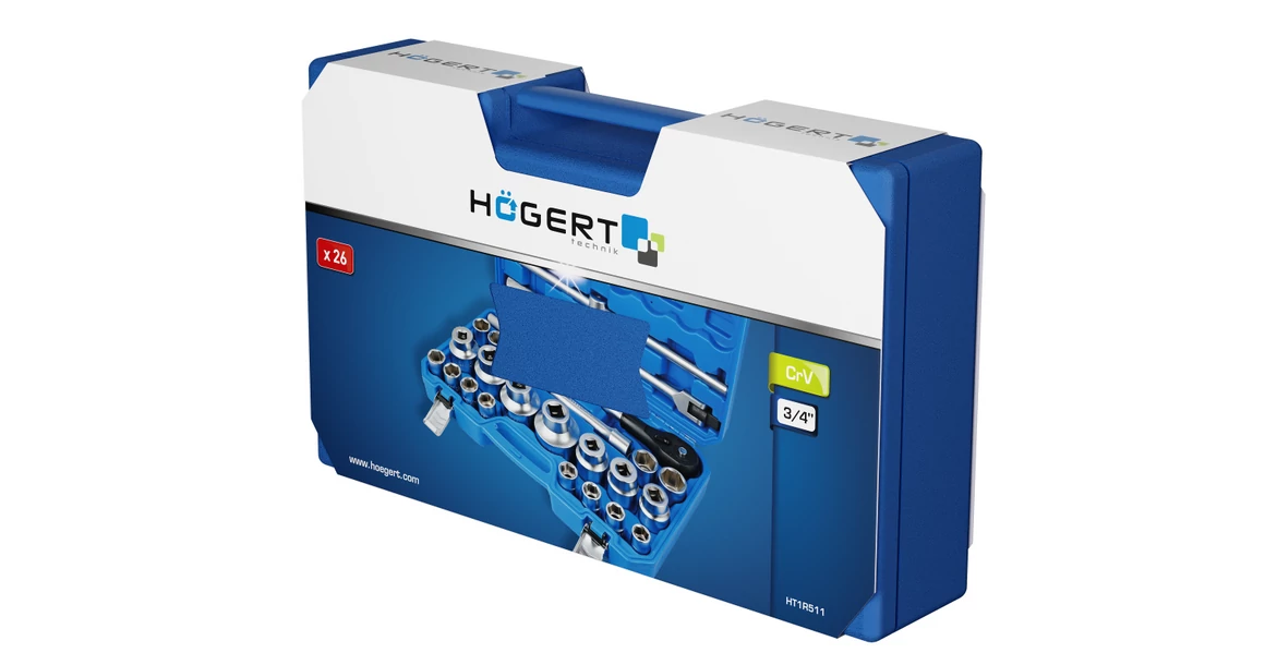 Kép 3/3 - Szerszám Högert Szerszámkészlet,  26db-os, tárolóban