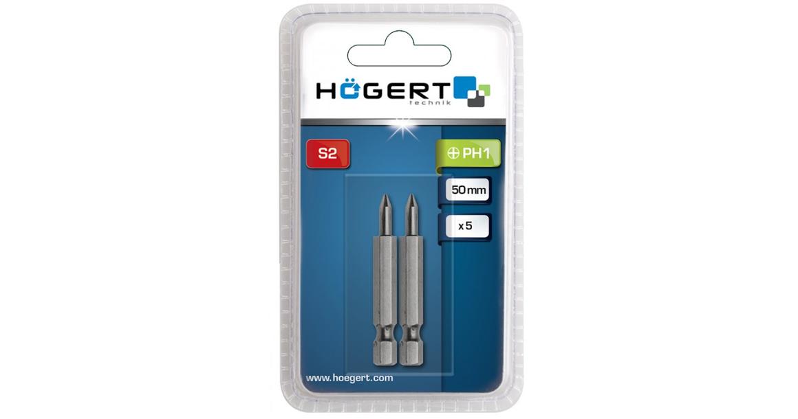 Kép 2/2 - Szerszám Högert Bitfej 50mm, PZ1, S2, DIN3126,  2db/csomag