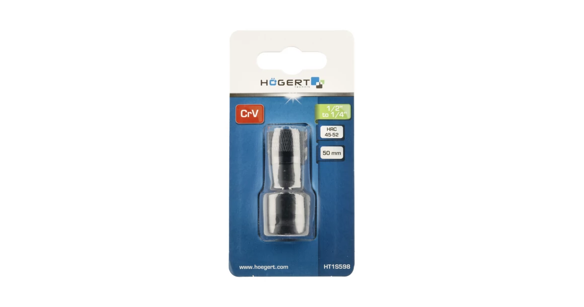 Kép 2/2 - Szerszám Högert, Bit, 1/2 négyzet - 1/4 hex adapter, 50mm, Crv