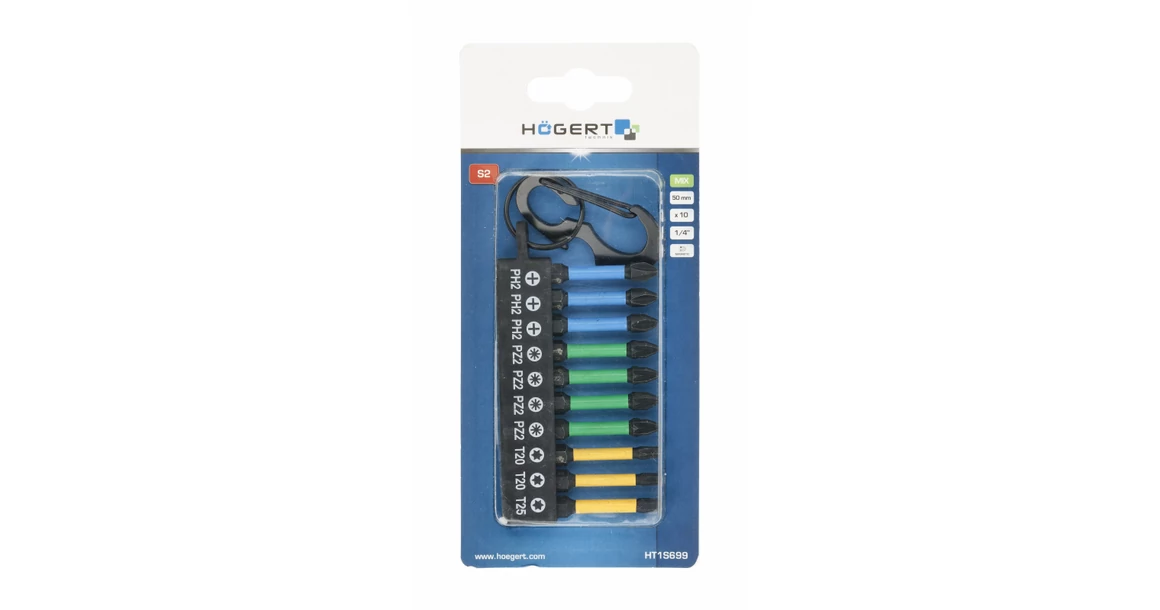 Kép 2/3 - Szerszám Högert Bit szett 10db-os, övre csatolható