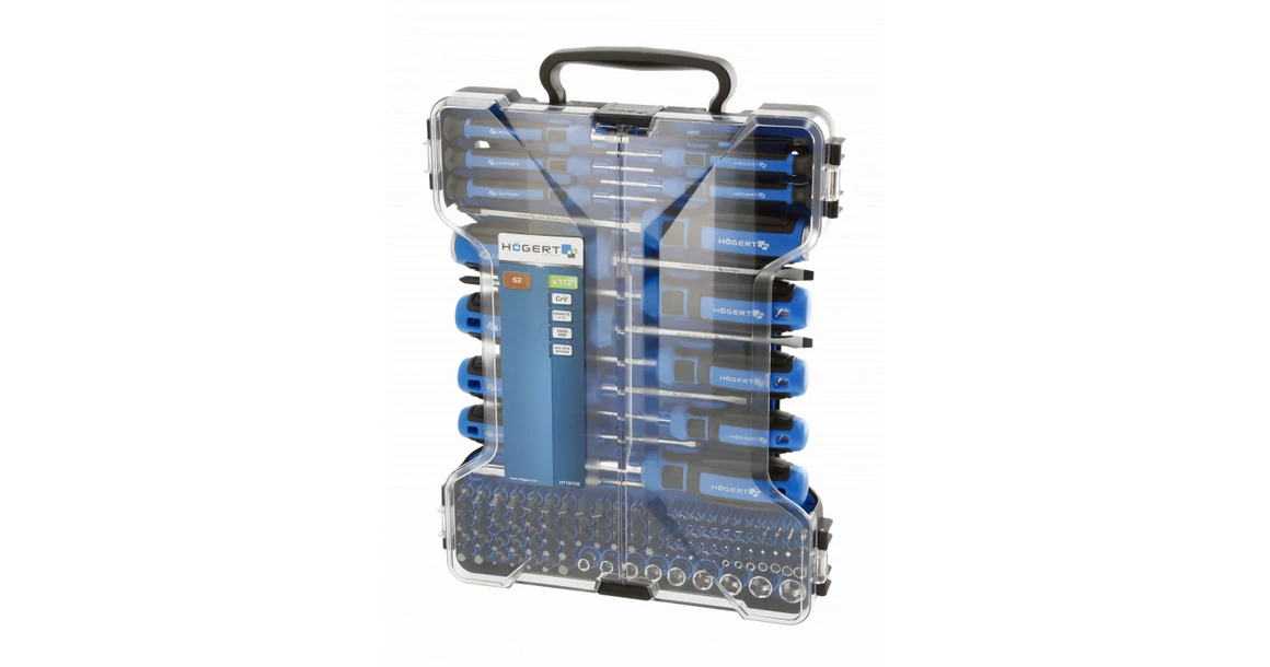 Kép 3/3 - Szerszám Högert Csavarhúzó szett, 112db-os, Crv, bitekkel