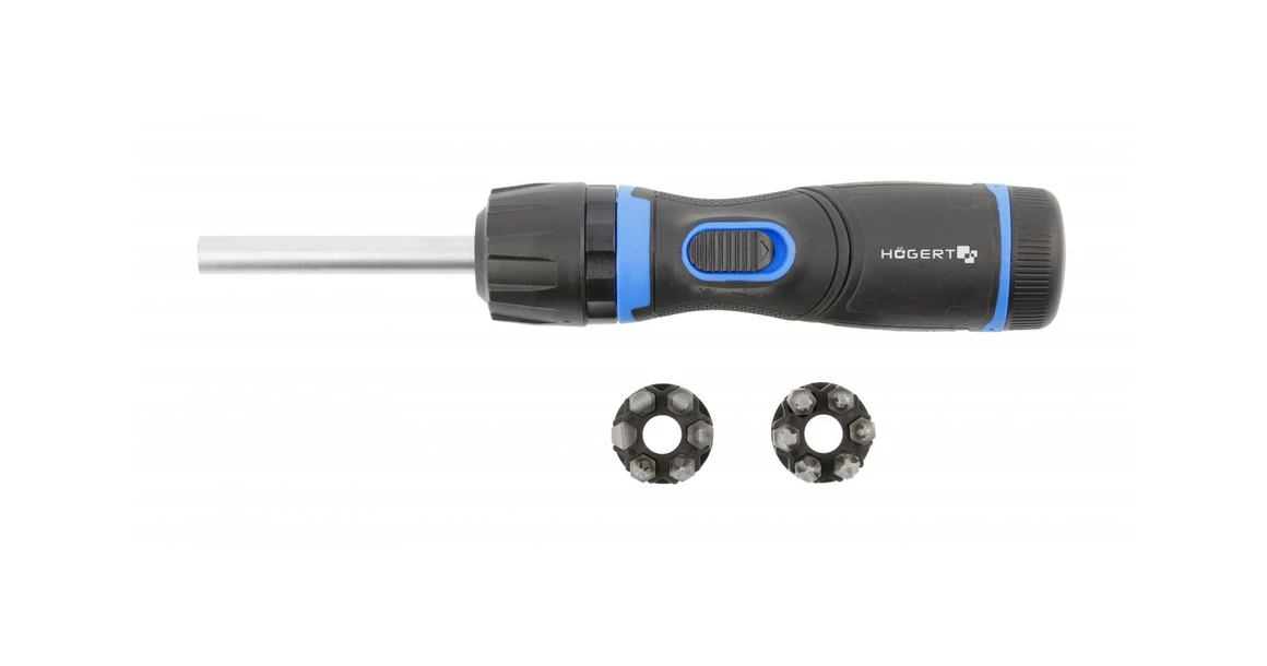 Kép 1/2 - Szerszám Högert Bit szett, 13 db-os, CrV, csavarbehajtóval, elforgatható markolattal