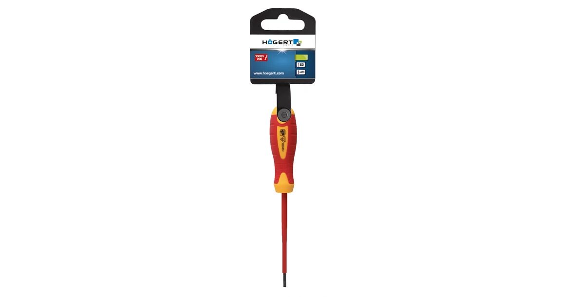 Kép 2/2 - Szerszám Högert Csavarhúzó, SL2,5, S2,  75/163mm, szigetelt 1000V