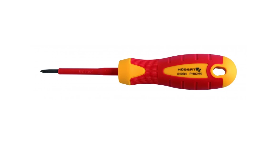Kép 1/3 - Szerszám Högert Csavarhúzó, PH0, S2,  60/148mm, szigetelt 1000V