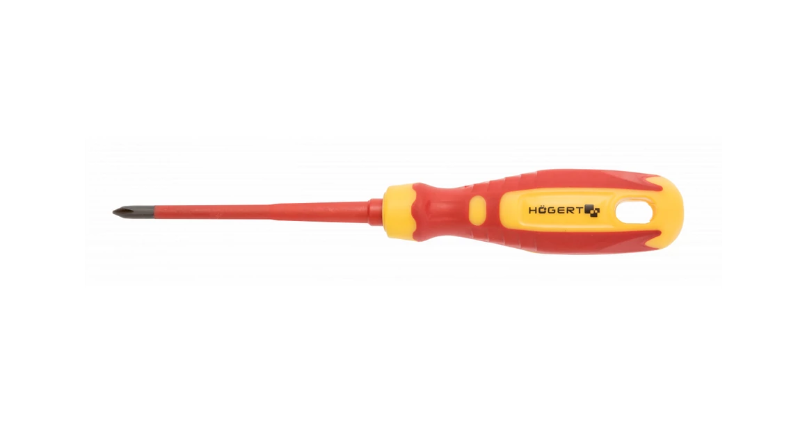 Kép 1/2 - Szerszám Högert Csavarhúzó, PH1, CrMo, 100/192mm, szigetelt 1000V, Slim / vékonyított véggel