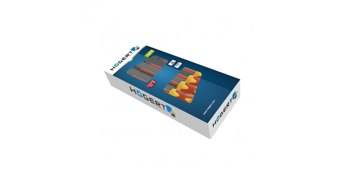 Kép 2/2 - Szerszám Högert Csavarhúzó szett,  5db-os, szigetelt 1000V, CrMo, SL3,5, 5,5, PH1, 2, fázisceruzával