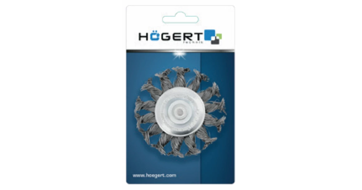 Kép 2/2 - Szerszám Högert Csiszoló korong, drótos, oldalkevés, acél dróttal,  75mm