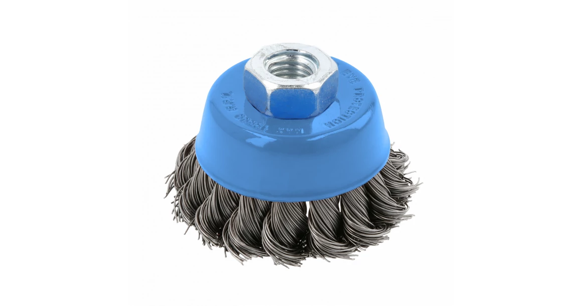 Kép 1/2 - Szerszám Högert Csiszoló korong, drótos, végkefés, acél dróttal,  65mm, sarokcsiszolóhoz