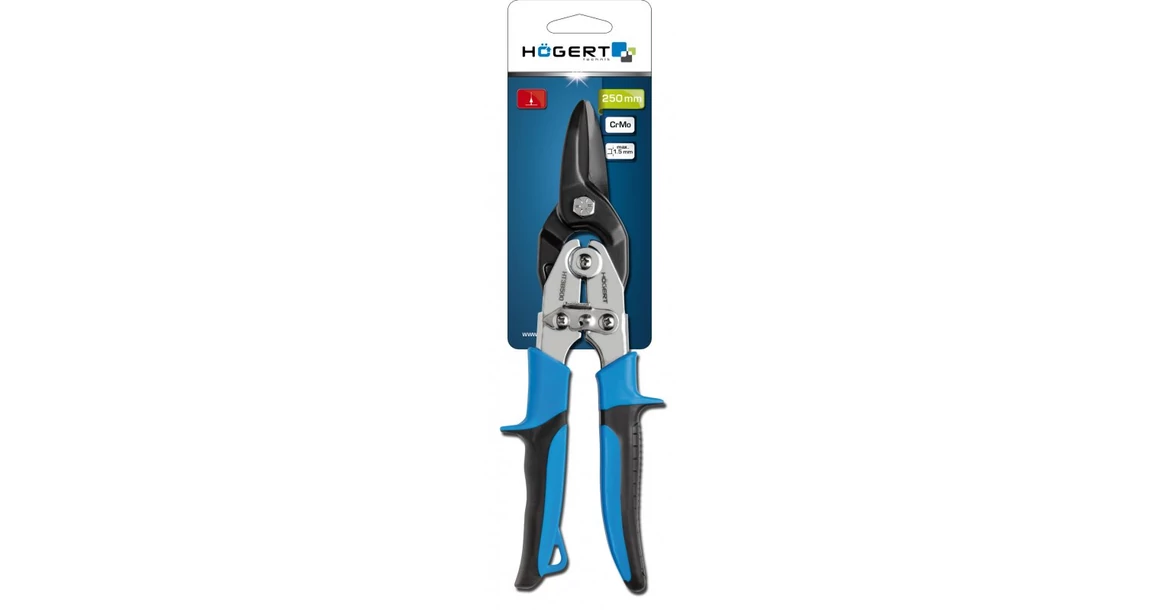Kép 3/3 - Szerszám Högert Lemezvágó olló, 250mm, CrMo, DIN 6438, egyenes