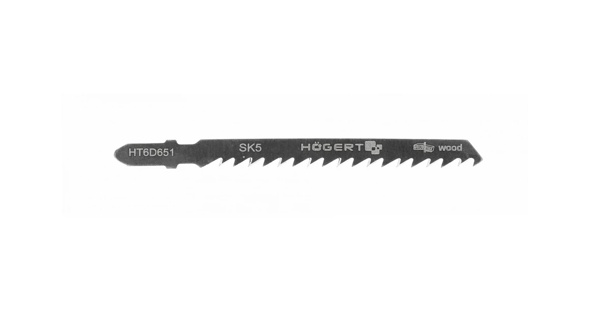 Kép 1/2 - Szerszám Högert Dekopír fűrészlap,  75/100mm, fa, SK5,  6 TPI, 5db/csomag