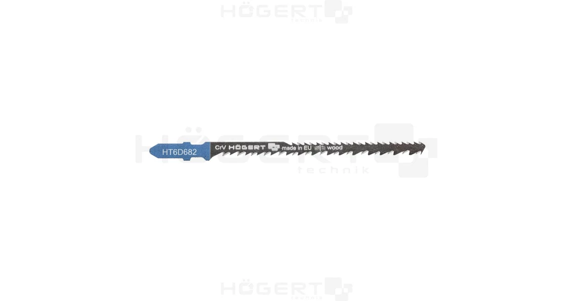 Kép 1/2 - Szerszám Högert Dekopír fűrészlap,  95/115mm, fa, Crv, 8/11 TPI, 2db/csomag, íves vágáshoz, max 60mm