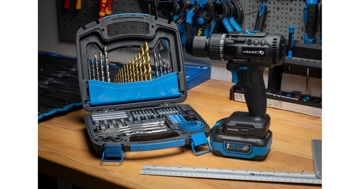 Kép 4/4 - Szerszám Högert Fúró-Csavarhúzó készlet, 100db, Crv