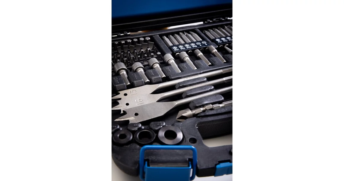 Kép 3/4 - Szerszám Högert Fúró-Csavarhúzó készlet, 100db, Crv