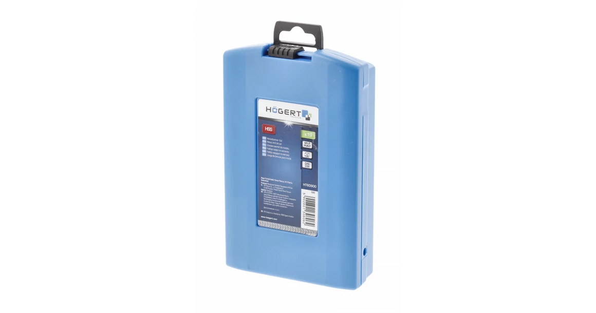 Kép 2/2 - Szerszám Högert Fúrószár fém, 19db-os szett, 1-10mm, DIN 338