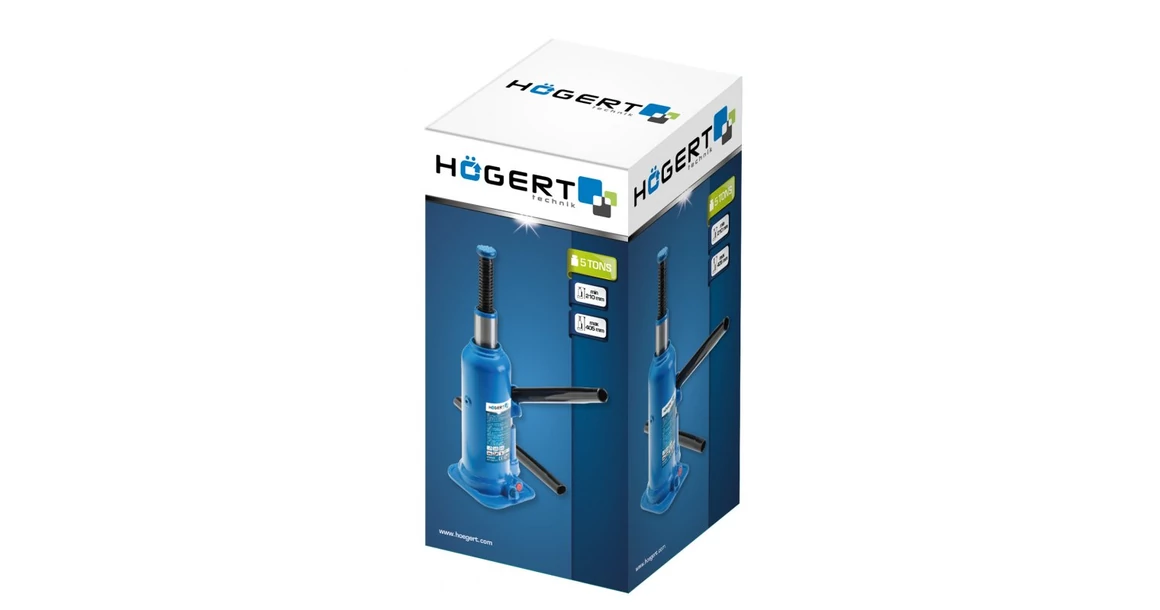 Kép 2/2 - Szerszám Högert Emelő hidraulikus, 5000kg, magasság 210-405mm
