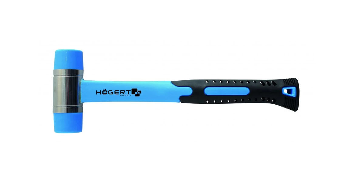 Kép 1/3 - Szerszám Högert Kalapács gumi, üvegszálas műanyag nyéllel, puha