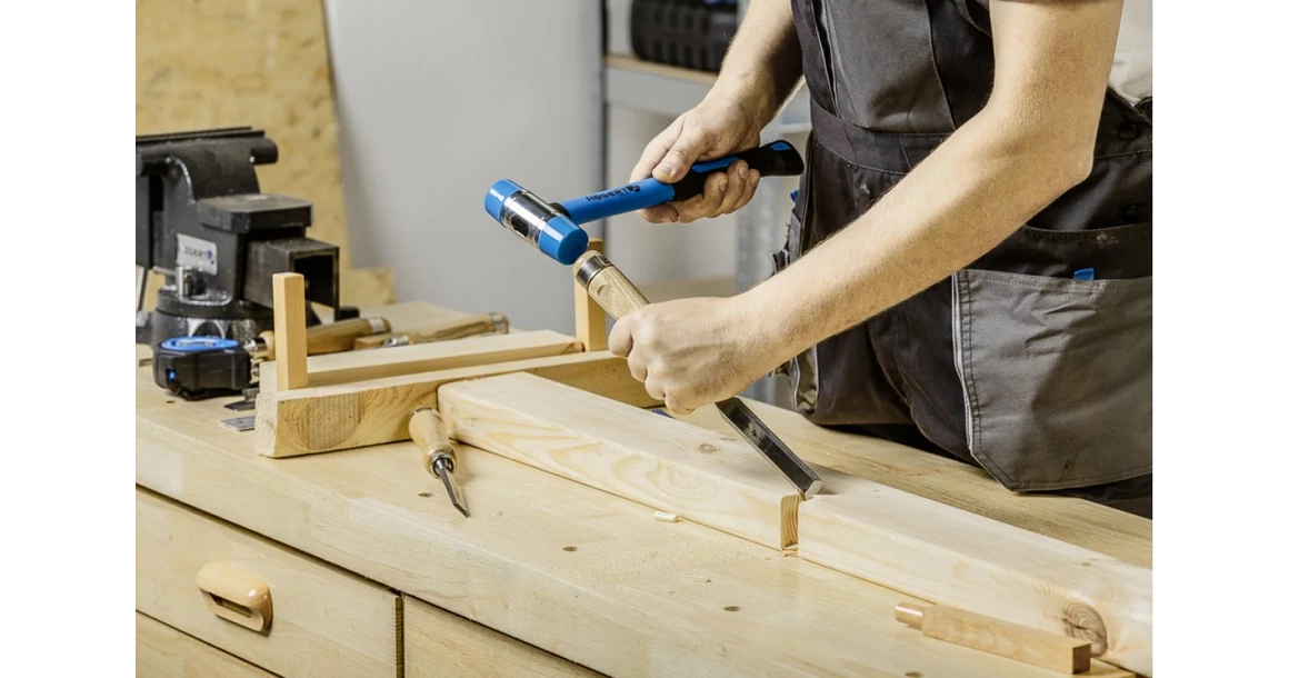 Kép 2/3 - Szerszám Högert Kalapács gumi, üvegszálas műanyag nyéllel, puha