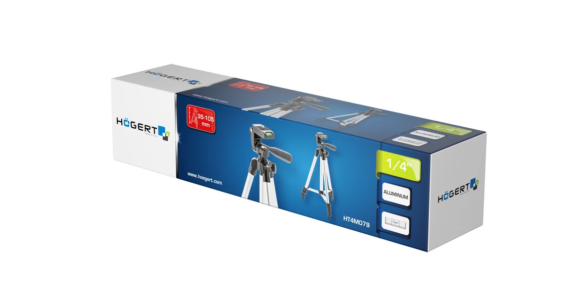 Kép 2/2 - Szerszám Högert Állvány Lézeres Szintezőhöz, 1/4", 35-105cm