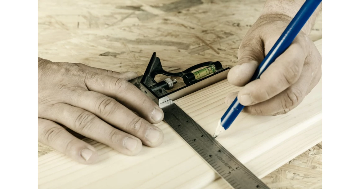 Kép 2/3 - Szerszám Högert Derékszög, alumínium,  vízmértékkel 300mm