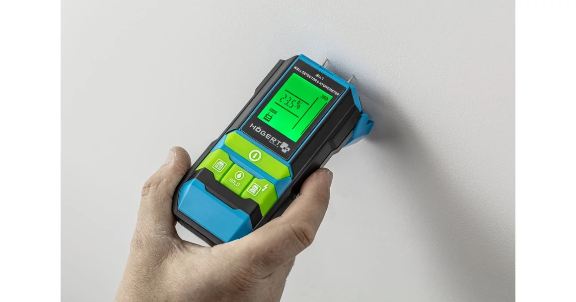 Kép 3/4 - Szerszám Högert Detektor vezetékekhez, higrométerrel