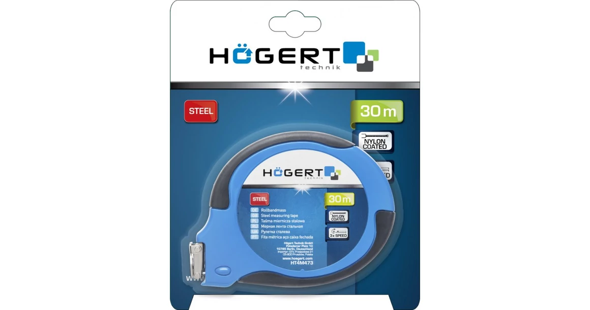Kép 2/2 - Szerszám Högert Mérőszalag, 30fm, 9,5mm