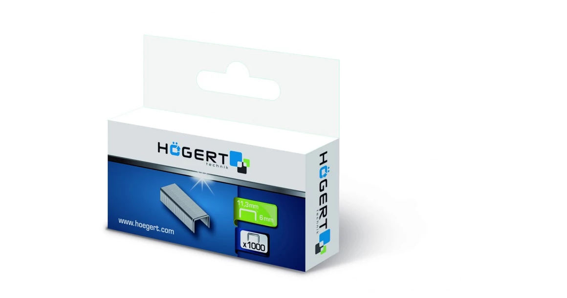 Kép 2/2 - Szerszám Högert Tűzőkapocs, 11,3* 6*07mm, 1000db