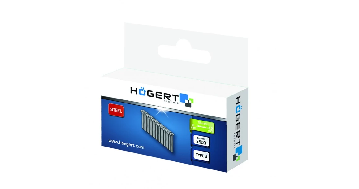 Kép 2/2 - Szerszám Högert Tűzőszeg, 15*1mm, 500db