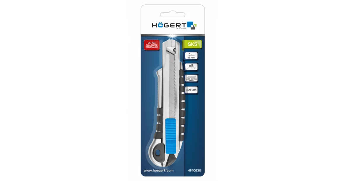 Kép 2/2 - Szerszám Högert Szike, 18mm-es SK5 pengével, 630