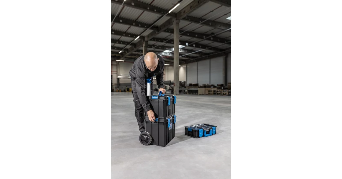 Kép 2/4 - Szerszám Högert Tároló Modular Toolbox koffer kerekes, 120kg teherbírás