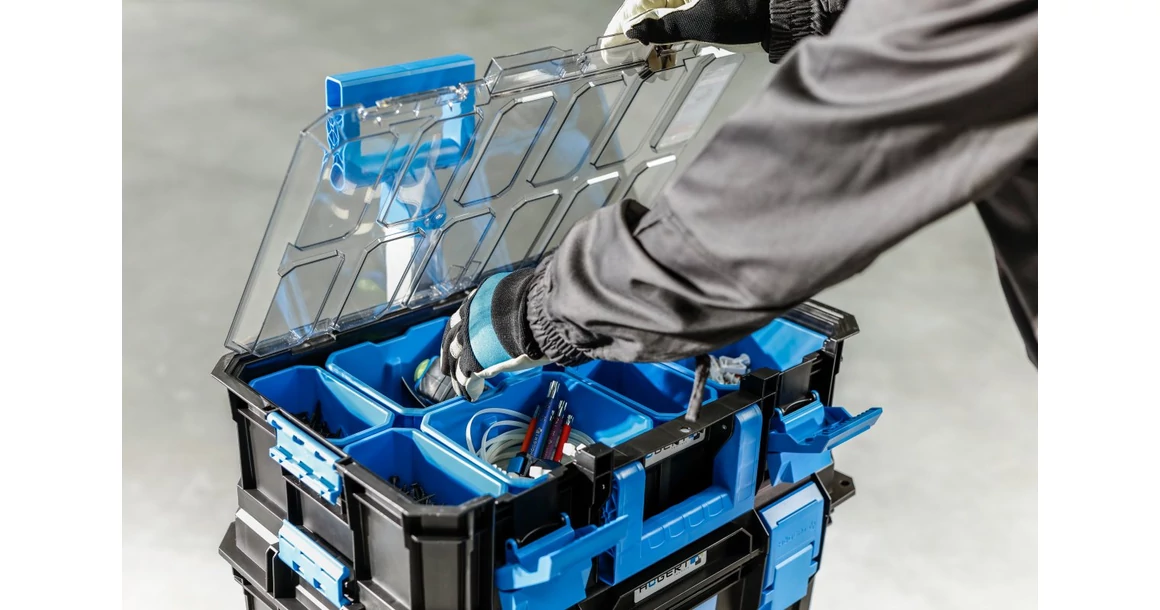 Kép 3/4 - Szerszám Högert Tároló Modular Toolbox koffer kerekes, 120kg teherbírás
