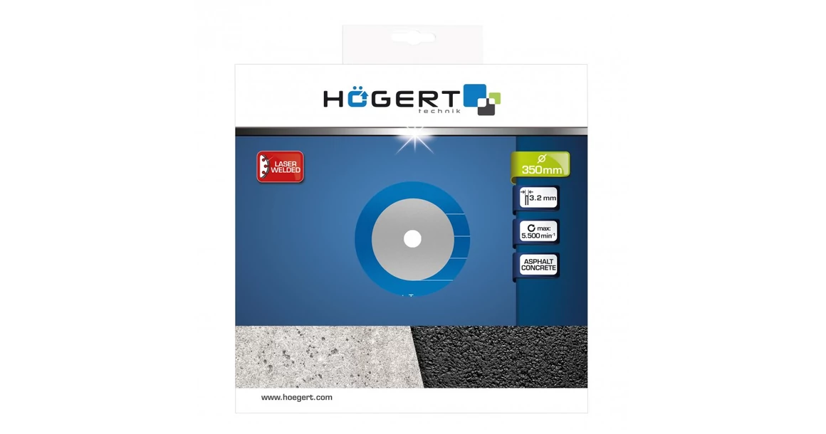 Kép 2/2 - Szerszám Högert Vágókorong, gyémánt, 350*3,2mm, csempéhez
